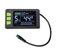 24V 36V 48V P3C Electric Bike LCD Meter Display with 5PIN Connector for E Scooters, Featuring Battery Status, Headlight, PAS Level, Speed, Trip, Odometer and Error Warnings