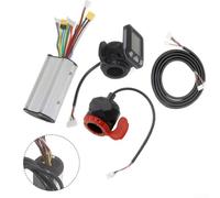 24V 36V Electric Scooter Controller Package with LCD Display and Throttle Switch Button for 250W 350W Motor Models (24+data cable)