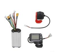 24V 36V Electric Scooter Controller Package with LCD Display and Throttle Switch Button for 250W 350W Motor Models (36v 350w)