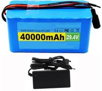 24V 40000mAh Lithium Ion Battery for Electric Bicycle - 7S3P Replacement with 29.4V 2A Charger, XT60 + DC Connector, High Capacity, Long-lasting Power Solution (Xt60+dc)