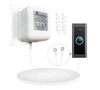 24V 500mA Doorbell Transformer, AC Power Adapter with 26FT Cable, Compatible with Ring Video Doorbell Pro/2 Nest Hello Zmodo Arlo Eufy and Smart Thermostats - Wired Power Supply - White