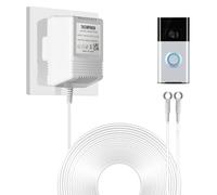24V 500mA Transformer, AC Power Supply Compatible with Ring Doorbell and Nest Learning Thermostat, Ecobee, Honeywell, C Wire Adapter with 8m Long Cable