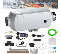 24V 7KW Diesel Heater All-in-One Compact Air Heater with High Altitude Mode, LCD Switch, Low Noise Fuel Heater Parking Heater for RVs,Trucks,Ships,12V-White