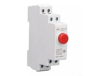 24V AC DC Modular DIN Rail Button Switch, JP9 Button Switch, IP20 for PROTECTION Level, DIN Rail Buttons For Distribution Boxes, CNC Lathes, Workshops, Hospitals(Red)