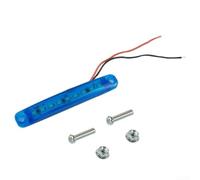 24V Amber LED Position Lamp 5W Shockproof ABS Case(blue) | 9x2835 LED chips, 50k hour life, IP67 waterproof, red lens, 24V system compatible
