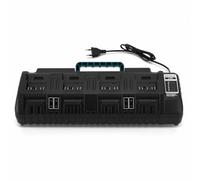 24V Battery,4 Port 18V Battery Charger with Simultaneous Multi-Battery Charging 20V Battery 3.0A per Port 4 Port Battery Charger with Dual USB Ports Compatible with Bosch 14.4V-18V Lithium Batteries