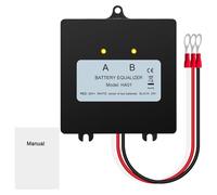 24V Battery Equalizer Automatic Voltage Balance Battery Balancer for Car Boat Motorcycle Solar Panel ABS Material Reverse Polarity Protection