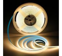 24V COB LED Strip Light, 10M Easter Warm White 3000K LED Tape Lights, CRI93+ High Bright 8mm Width Flexible Cuttable Lights for TV Backlight Kitchen Cabinet Bedroom Mirror Shop DIY Lighting (No Plug)