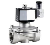 24V DC 220V AC DN15-50 1/2" 3/4" 1" - 2" BSP Female Outdoor Waterproof Solenoid Valve 304 Stainless Steel Water Gas Oil(24V,Waterproof-DN40)