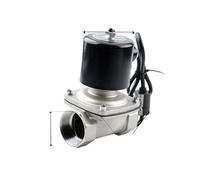 24V DC 220V AC1/2 3/4" 1" 1-1/4" 1-1/2" 2" Female Solenoid 304 Stainless Steel Water Gas Oil(304 Dn40 105mm,24V)