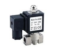 24V DC 220V AC1/2 3/4" 1" 1-1/4" 1-1/2" 2" Female Solenoid 304 Stainless Steel Water Gas Oil(304 Dn8 40mm,220 Volt)