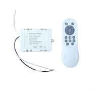 24V DC Ceiling Fan Light Remote Control Kit - Stepless Dimming RGB LED Fan Controller with Oscillating Function for Bedroom Living Room Modern Low Profile Fans(A)