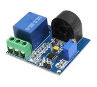24v Dc Current Detection Sensor Module With Adjustable Overcurrent Protection Relay For Industrial Hvac Systems Din Rail Mount Compact Design Blue Housing 0-5a Range