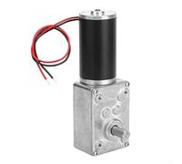 24V DC Dual Shaft Worm Gear Motor All Metal Gearbox Self Locking Function for Smart Metering Bank Equipment and Automated Window Systems (24V 12rpm)
