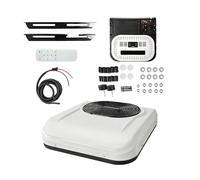 24V DC Mini Split Rooftop Air Conditioner-2000W Ultra Quiet DC Cooling Unit Energy Saving System for RV Camper Motorhome Trailer Van off grid Parking Travel Summer Comfort(Rotary Type,24V)