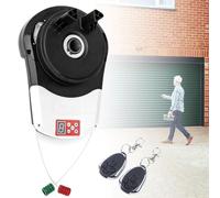 24V DC Roller Door Opener 800N Lift Force for Garage & Barn, 2 Remotes Included, Smart Safety Reverse, Soft Start/Stop, Max 242 Sq Ft Door Area, LED Light