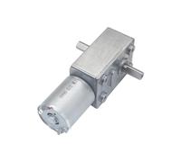 24V DC Worm Geared Double Shaft Motor Dual Output Reducer Motors Reversed Reduction JGY-370 1Pcs(150 RPM)