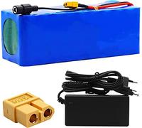 24V E-Bike Battery 8Ah 10Ah 12AH 15AH 20AH High Power Lithium Battery Pack for 1000W-2800W Motorcycle, Waterproof Lithium Battery Pack with Charger and BMS 24V 12AH,T plug