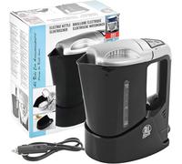 24V Electric Kettle, 0.8L Capacity, 300W, Black Travel Water Boiler for Car Van Lorry Truck
