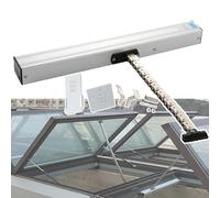 24V Electric Window Opener Actuator, 300mm-800mm Stroke, with Remote Control + Switch, Double Chain/low Noise, Locking Force: 400N, for Roof Windows, Greenhouses,600mm