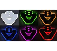 24V interior RGB LED 3D plate silver matt grey neon 20 static colors light sign V8 for Scania trucks and truckers