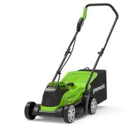 Greenworks 24V 33cm Cordless Brushless Lawnmower (Tool Only), Green
