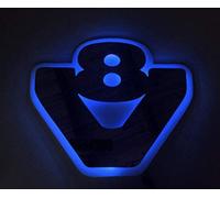 24V LED 3D plate silver matt grey neon blue light sign V8 for Scania trucks and truckers