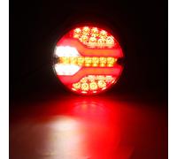 24V LED Hamburger Rear Neon Tail Lights For Truck Lorry Van Caravan Bus Camper
