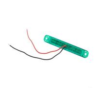 24V LED Side Marker Light 9 LED IP67 Waterproof Truck Trailer Lamp Red Amber White Green Lorry for caravan RV Bus Boat Clearance Position Indicator Light for surface Mount 92x42mm(green)