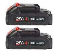 24V Mini Chainsaw Battery, 2Pcs Long-Lasting Rechargeable Lithium Battery for Electric Mini Chainsaw, Black
