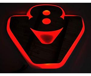 24V red LED 3D plate silver matt grey neon red light sign V8 for Scania trucks and truckers 540 x 460 mm