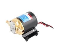 24V Self Priming Electric Vane Pump, Impeller Gear Pump for and Lubricants, 2GPM Flow with 3 Meter Lift, Brass Body Copper Motor for RV Boat Agricultural Use