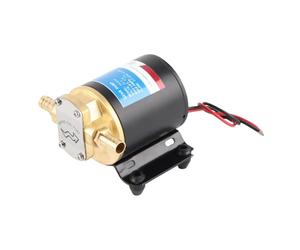 24V Self Priming Electric Vane Pump, Impeller Gear Pump for and Lubricants, 2GPM Flow with 3 Meter Lift, Brass Body Copper Motor for RV Boat Agricultural Use