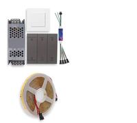 24V Sync Running Water LED Strip Light WS2811 Horse Race Flex Flowing Ribbon Tape Lamp Smart Switch for Home Decor(Warm White,5M Set B)