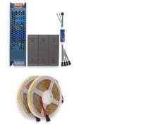 24V Sync Running Water LED Strip Light WS2811 Horse Race Flex Flowing Ribbon Tape Lamp Smart Switch for Home Decor(Natural White,20M Set C)