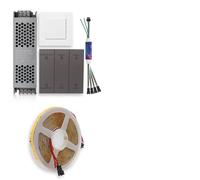 24V Sync Running Water LED Strip Light WS2811 Horse Race Flex Flowing Ribbon Tape Lamp Smart Switch for Home Decor(Cool White,10M Set B)