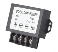 24V to 12V DC Converter 3A Step-Down Power Supply Regulator 96% Efficient IP65 Rated Plastic Housing for Car Trucks Buses Taxis Intercoms and DIY Projects