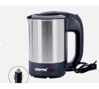 500ml Stainless Steel Travel Kettle DC 24V Geepas Silver One Size