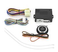 24V Universal Engine Stop Start Button Keyless Push Switch Remote Starter for Cars with Fireproof ABS Material and Automatic Lock Function