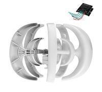 24V Vertical Wind Turbine Generator - 10000W Lantern Type with 5 Blades & Controller for Marine, Boat, Wind-Solar Hybrid Streetlight, Efficient Renewable Energy Solution