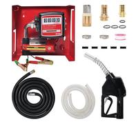 24V Wall Mounted Diesel Transfer Fuel Pump Kit - With Automatic Nozzle