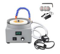 24V Wet Bench Grinder, Electric Sander with 3 Diamond Discs, 0-2000rpm Adjustable Speed, Bidirectional Rotation, LED Display, Knife Sharpener for Metal and Jade