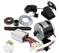 24V36V 350W Electric Cart Engine Kit Electric Motocross Bike Replacement Kit Electric Gokart Minibike 25H Chain Drive Engine Kit (24V pedal kit)