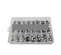24Value Total 400PCS 1uF~1000uF 6.3V-50V SMD Aluminum Electrolytic Capacitors Assortment Kit Box MQXFCZUX