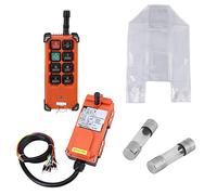 24VDC Wireless Industrial Remote Switch Control Kit with 8 Push Buttons, 1 Speed Channel Electric Lift Hoist Crane Radio Control System for Industrial Using Tool