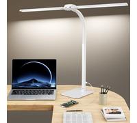 24W LED Desk Lamps for Home Office, 31.5" Ultra-Wide Dual Head Light Bar | Flexible Gooseneck, Dimmable Craft Light With Remote, Eye-Caring, Usb Charging Port, Solid Base For Study Reading Work