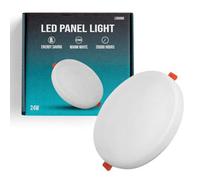 24W Led Round Ceiling Panel Light Ultra Slim Cool White 6000K Non Dimmable Downlight Pack 1