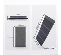 24W Solar Charging Power Bank with 24000mAh Capacity, Ideal for Multiple Device Charging