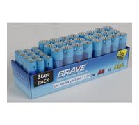 24x 36-Pack Brave Alkaline Batteries AA & AAA LR6 + LR03 Large Pack 864 Pieces