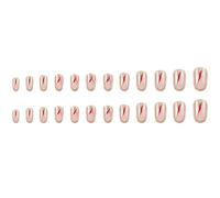 24x/Box Autumn Winter False Nails Acrylic Press on Almond Shaped Full Covers Stick on Trend Artificial